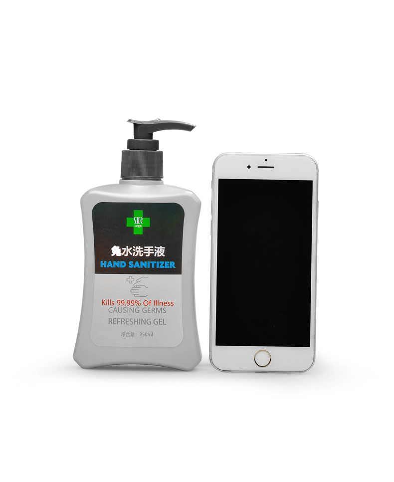 OEM 75% alcohol gel hand sanitizer middle bottle antivirus FDA & CE approved customized silicone instant hand sanitizer